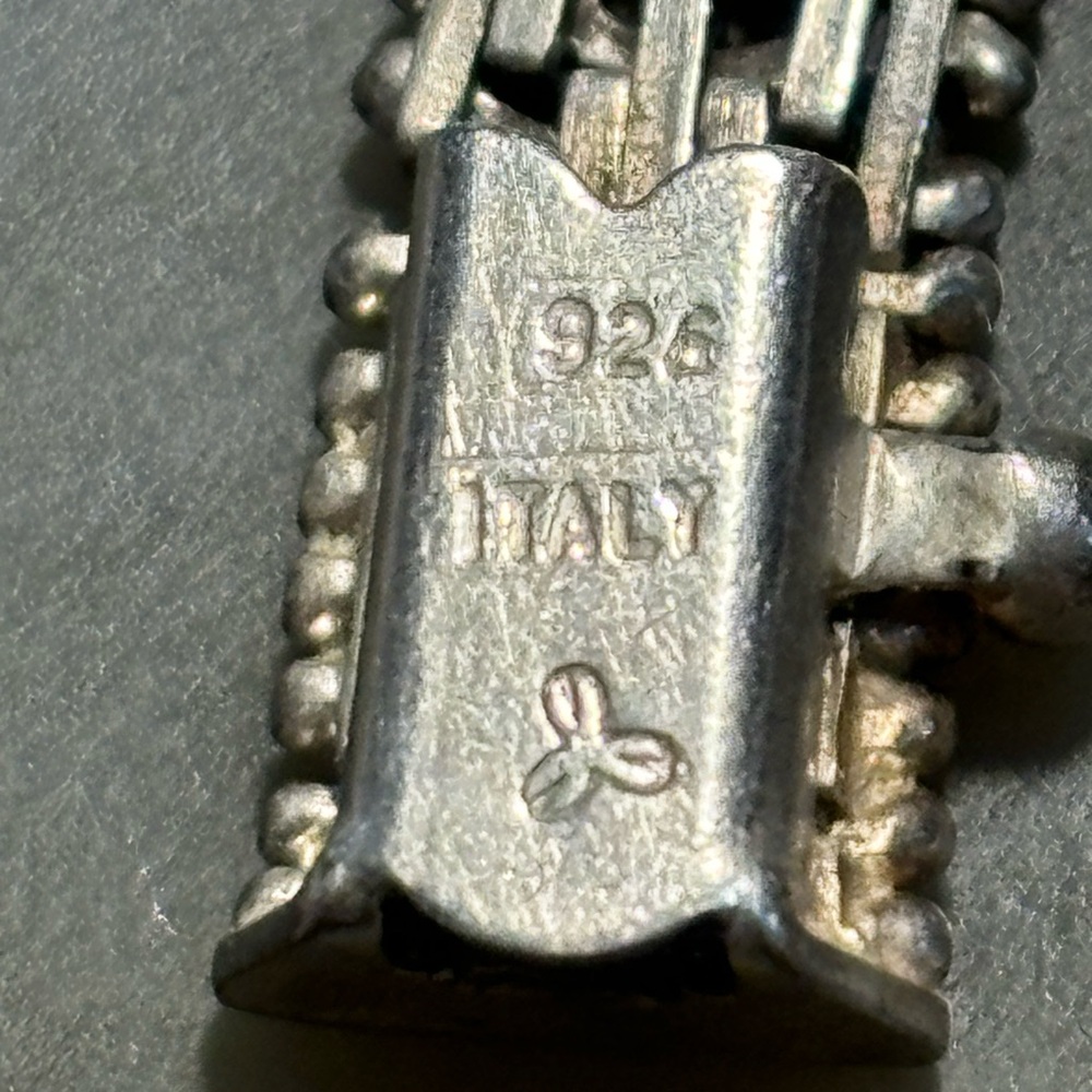 Solid Silver Italian Rocco Bracelet - image 3